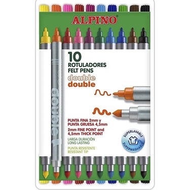 10 Renk Çift Yönlü Keçeli Kalem