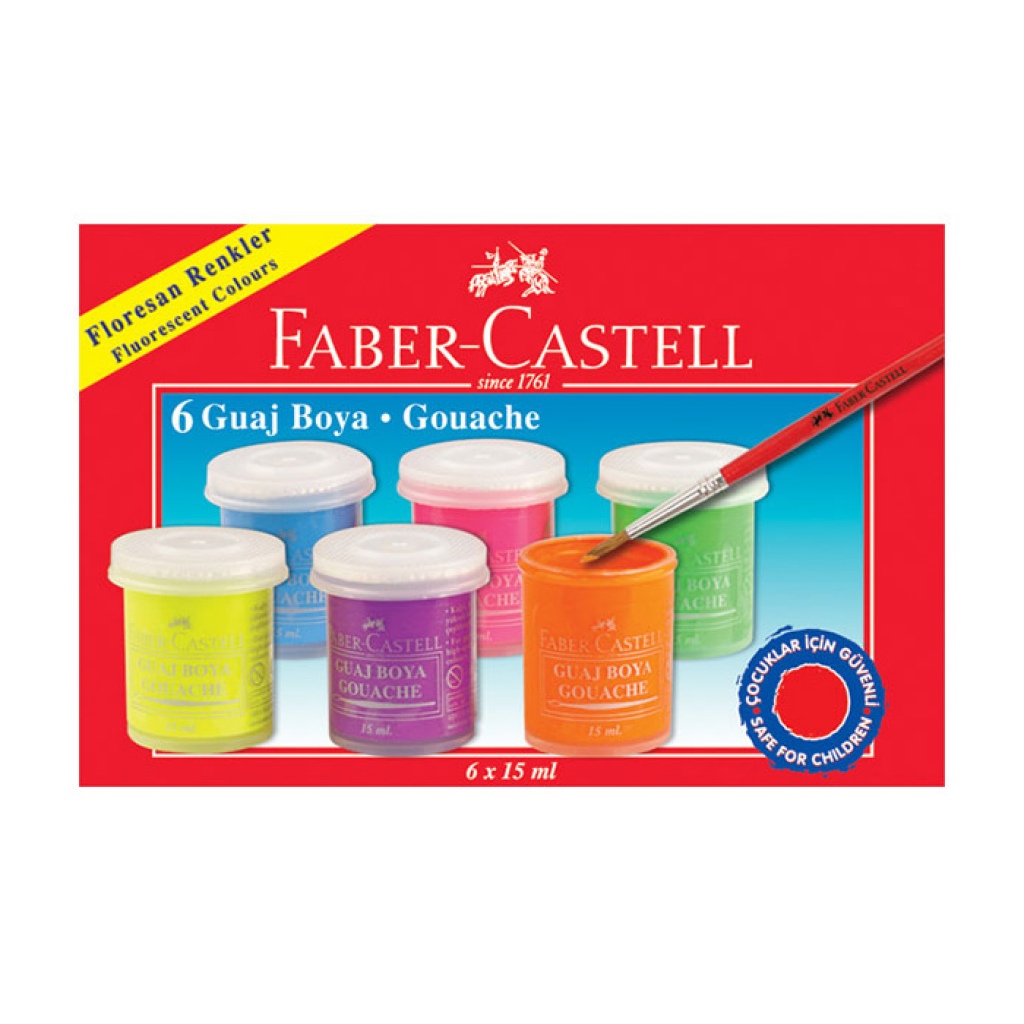 Faber-Castell Floresan Guaj Boya 6 Renk